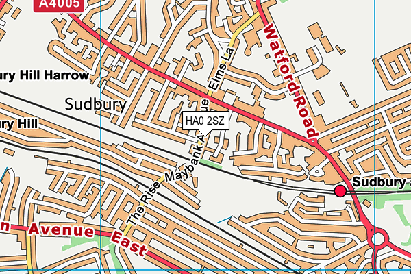 HA0 2SZ map - OS VectorMap District (Ordnance Survey) HA0 2SZ map - OS VectorMap District (Ordnance Survey)