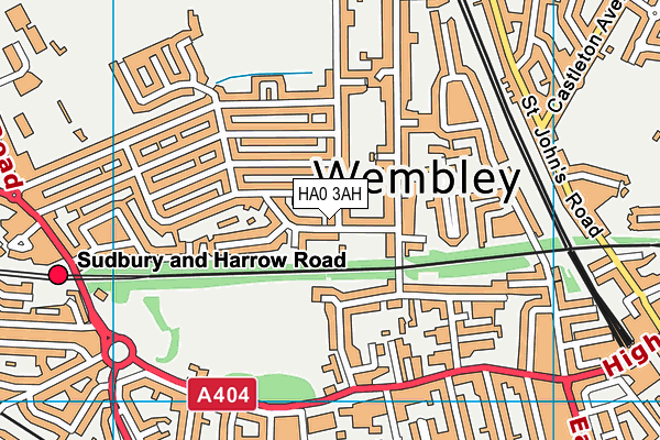 HA0 3AH map - OS VectorMap District (Ordnance Survey) HA0 3AH map - OS VectorMap District (Ordnance Survey)