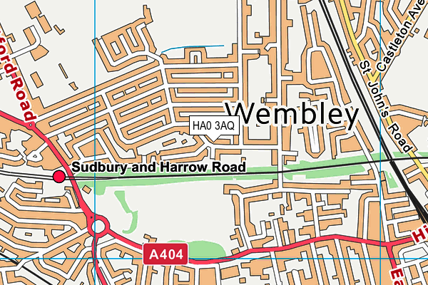 HA0 3AQ map - OS VectorMap District (Ordnance Survey)
