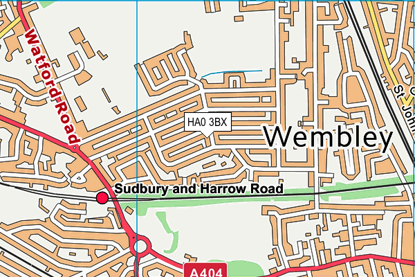 HA0 3BX map - OS VectorMap District (Ordnance Survey) HA0 3BX map - OS VectorMap District (Ordnance Survey)