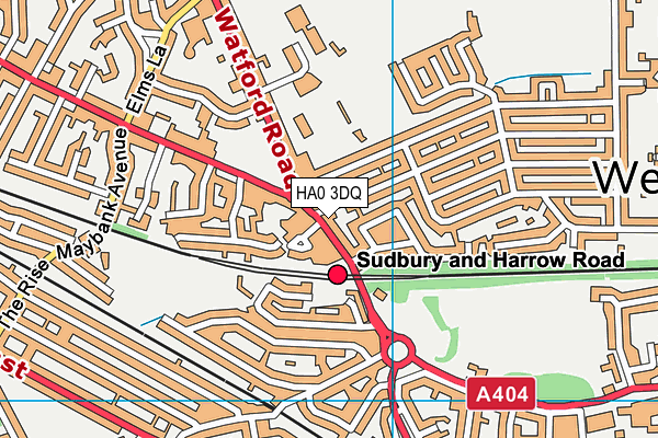 HA0 3DQ map - OS VectorMap District (Ordnance Survey) HA0 3DQ map - OS VectorMap District (Ordnance Survey)