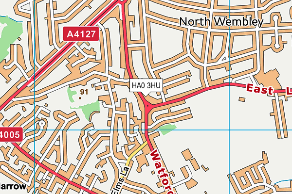 HA0 3HU map - OS VectorMap District (Ordnance Survey) HA0 3HU map - OS VectorMap District (Ordnance Survey)