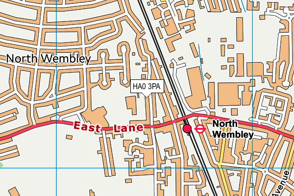 HA0 3PA map - OS VectorMap District (Ordnance Survey) HA0 3PA map - OS VectorMap District (Ordnance Survey)