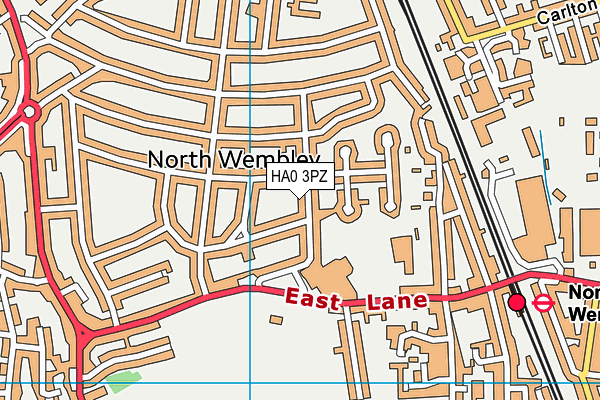 HA0 3PZ map - OS VectorMap District (Ordnance Survey) HA0 3PZ map - OS VectorMap District (Ordnance Survey)