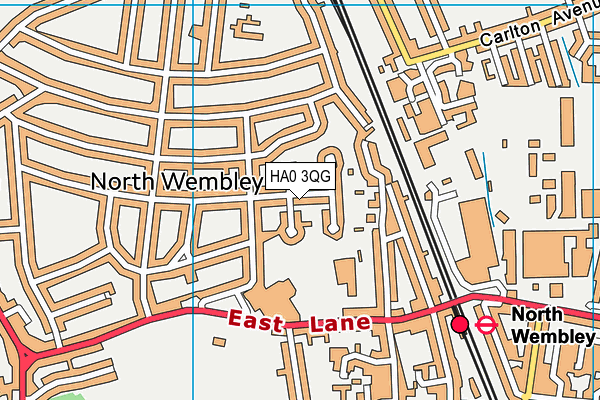 HA0 3QG map - OS VectorMap District (Ordnance Survey) HA0 3QG map - OS VectorMap District (Ordnance Survey)