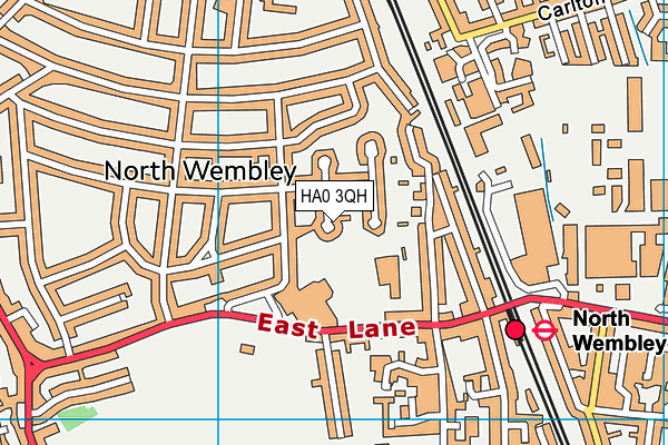 HA0 3QH map - OS VectorMap District (Ordnance Survey) HA0 3QH map - OS VectorMap District (Ordnance Survey)