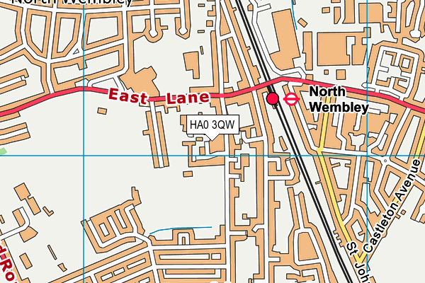 HA0 3QW map - OS VectorMap District (Ordnance Survey) HA0 3QW map - OS VectorMap District (Ordnance Survey)