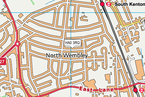 HA0 3RQ map - OS VectorMap District (Ordnance Survey) HA0 3RQ map - OS VectorMap District (Ordnance Survey)