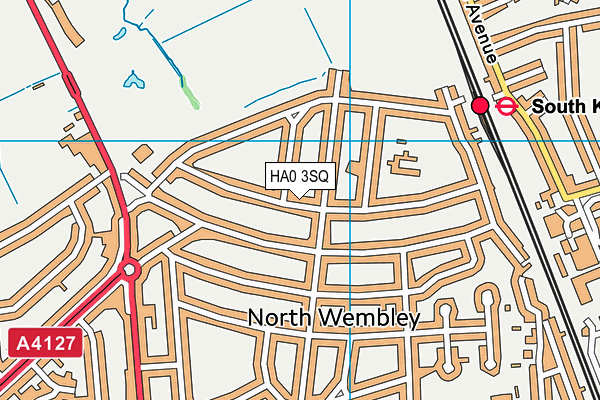 HA0 3SQ map - OS VectorMap District (Ordnance Survey) HA0 3SQ map - OS VectorMap District (Ordnance Survey)