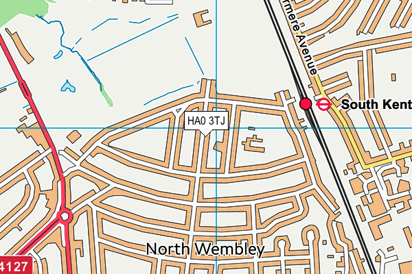 HA0 3TJ map - OS VectorMap District (Ordnance Survey)