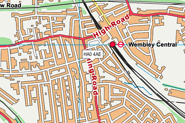 HA0 4AE map - OS VectorMap District (Ordnance Survey) HA0 4AE map - OS VectorMap District (Ordnance Survey)