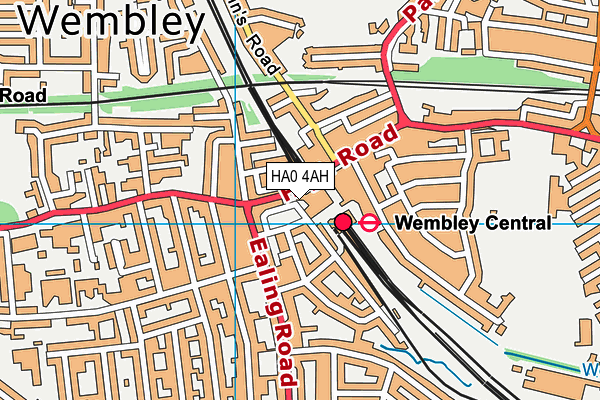 HA0 4AH map - OS VectorMap District (Ordnance Survey) HA0 4AH map - OS VectorMap District (Ordnance Survey)