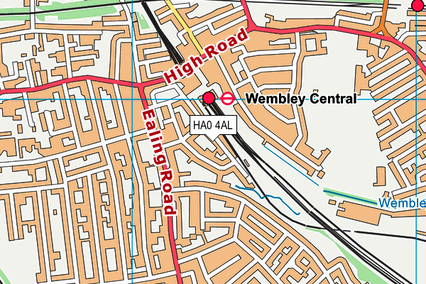 HA0 4AL map - OS VectorMap District (Ordnance Survey) HA0 4AL map - OS VectorMap District (Ordnance Survey)