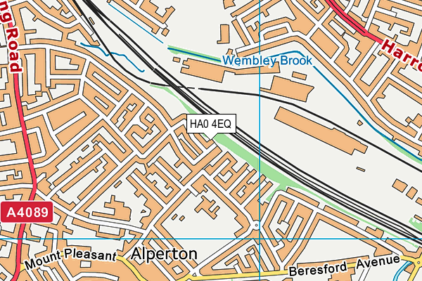 HA0 4EQ map - OS VectorMap District (Ordnance Survey) HA0 4EQ map - OS VectorMap District (Ordnance Survey)