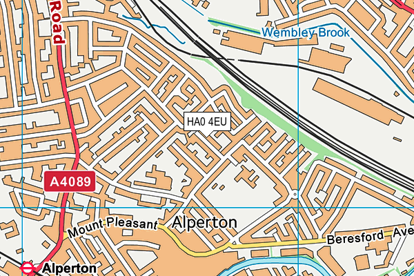 HA0 4EU map - OS VectorMap District (Ordnance Survey) HA0 4EU map - OS VectorMap District (Ordnance Survey)