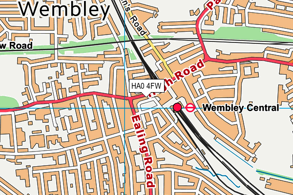 HA0 4FW map - OS VectorMap District (Ordnance Survey) HA0 4FW map - OS VectorMap District (Ordnance Survey)