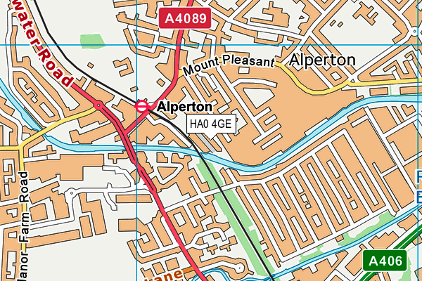 HA0 4GE map - OS VectorMap District (Ordnance Survey) HA0 4GE map - OS VectorMap District (Ordnance Survey)
