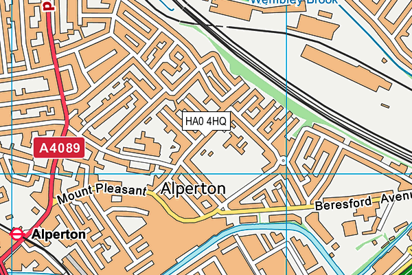 HA0 4HQ map - OS VectorMap District (Ordnance Survey) HA0 4HQ map - OS VectorMap District (Ordnance Survey)