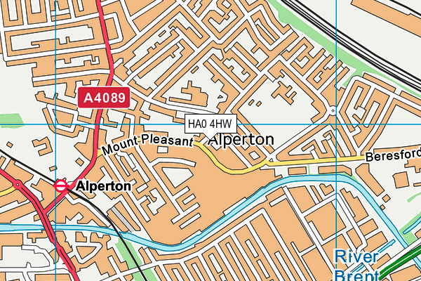 HA0 4HW map - OS VectorMap District (Ordnance Survey) HA0 4HW map - OS VectorMap District (Ordnance Survey)