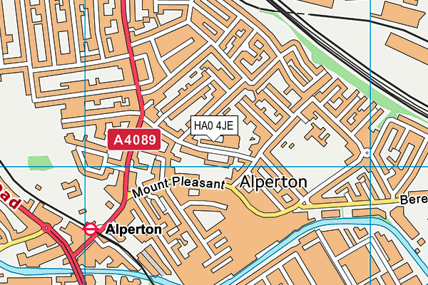 HA0 4JE map - OS VectorMap District (Ordnance Survey) HA0 4JE map - OS VectorMap District (Ordnance Survey)
