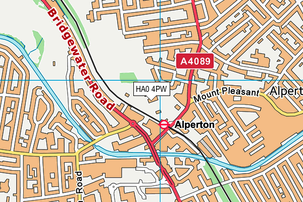 HA0 4PW map - OS VectorMap District (Ordnance Survey) HA0 4PW map - OS VectorMap District (Ordnance Survey)