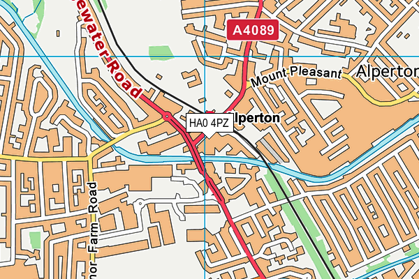 HA0 4PZ map - OS VectorMap District (Ordnance Survey) HA0 4PZ map - OS VectorMap District (Ordnance Survey)