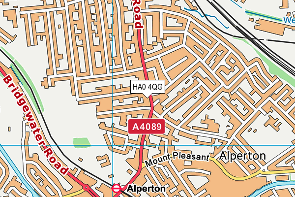 HA0 4QG map - OS VectorMap District (Ordnance Survey) HA0 4QG map - OS VectorMap District (Ordnance Survey)