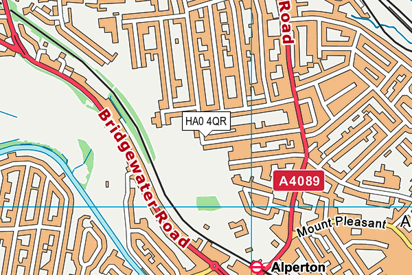 HA0 4QR map - OS VectorMap District (Ordnance Survey) HA0 4QR map - OS VectorMap District (Ordnance Survey)