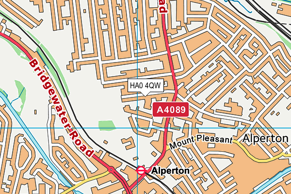 HA0 4QW map - OS VectorMap District (Ordnance Survey) HA0 4QW map - OS VectorMap District (Ordnance Survey)