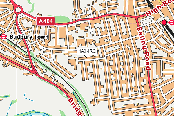 HA0 4RQ map - OS VectorMap District (Ordnance Survey) HA0 4RQ map - OS VectorMap District (Ordnance Survey)