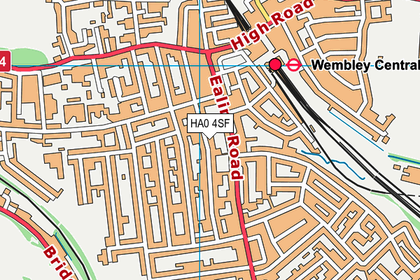 HA0 4SF map - OS VectorMap District (Ordnance Survey) HA0 4SF map - OS VectorMap District (Ordnance Survey)