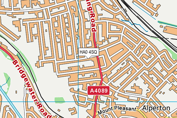 HA0 4SQ map - OS VectorMap District (Ordnance Survey) HA0 4SQ map - OS VectorMap District (Ordnance Survey)