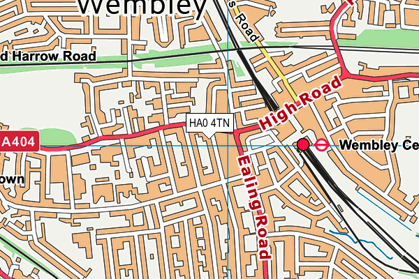 HA0 4TN map - OS VectorMap District (Ordnance Survey) HA0 4TN map - OS VectorMap District (Ordnance Survey)