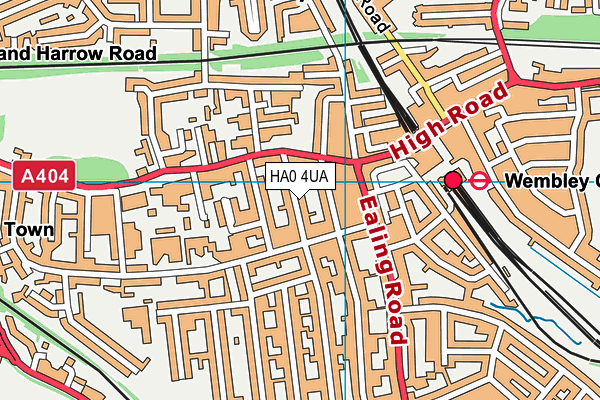 HA0 4UA map - OS VectorMap District (Ordnance Survey)