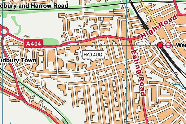 HA0 4UQ map - OS VectorMap District (Ordnance Survey) HA0 4UQ map - OS VectorMap District (Ordnance Survey)