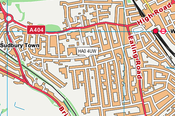 HA0 4UW map - OS VectorMap District (Ordnance Survey) HA0 4UW map - OS VectorMap District (Ordnance Survey)
