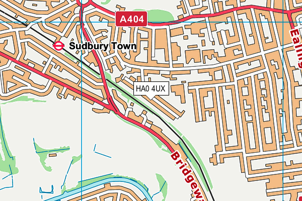 HA0 4UX map - OS VectorMap District (Ordnance Survey)