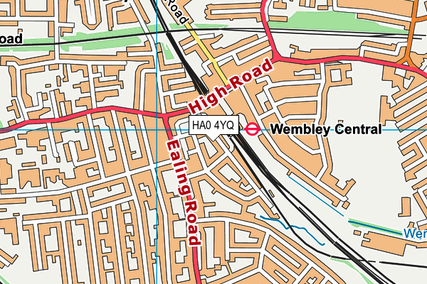 HA0 4YQ map - OS VectorMap District (Ordnance Survey) HA0 4YQ map - OS VectorMap District (Ordnance Survey)