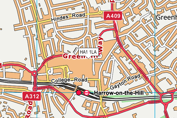 HA1 1LA map - OS VectorMap District (Ordnance Survey) HA1 1LA map - OS VectorMap District (Ordnance Survey)