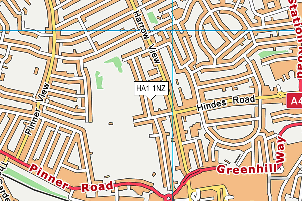 HA1 1NZ map - OS VectorMap District (Ordnance Survey) HA1 1NZ map - OS VectorMap District (Ordnance Survey)