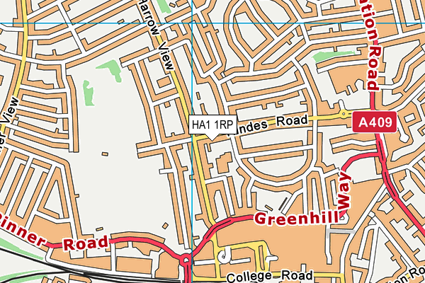 HA1 1RP map - OS VectorMap District (Ordnance Survey) HA1 1RP map - OS VectorMap District (Ordnance Survey)