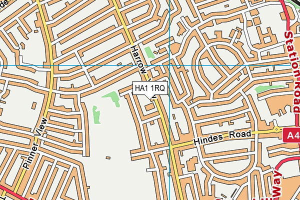 HA1 1RQ map - OS VectorMap District (Ordnance Survey) HA1 1RQ map - OS VectorMap District (Ordnance Survey)
