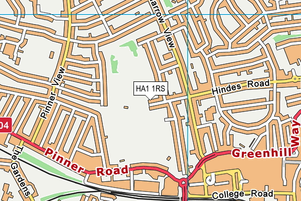 HA1 1RS map - OS VectorMap District (Ordnance Survey)