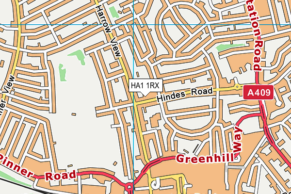 HA1 1RX map - OS VectorMap District (Ordnance Survey) HA1 1RX map - OS VectorMap District (Ordnance Survey)