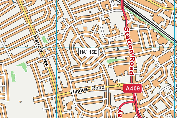 HA1 1SE map - OS VectorMap District (Ordnance Survey) HA1 1SE map - OS VectorMap District (Ordnance Survey)