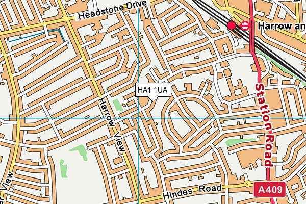 HA1 1UA map - OS VectorMap District (Ordnance Survey) HA1 1UA map - OS VectorMap District (Ordnance Survey)