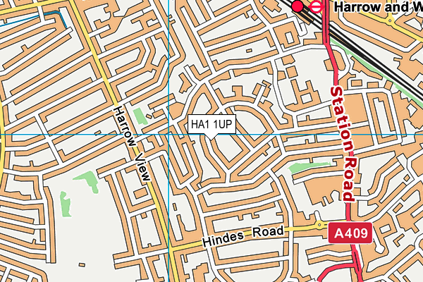 HA1 1UP map - OS VectorMap District (Ordnance Survey) HA1 1UP map - OS VectorMap District (Ordnance Survey)