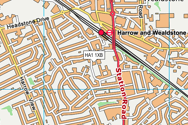 HA1 1XB map - OS VectorMap District (Ordnance Survey) HA1 1XB map - OS VectorMap District (Ordnance Survey)