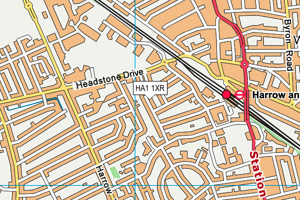 HA1 1XR map - OS VectorMap District (Ordnance Survey) HA1 1XR map - OS VectorMap District (Ordnance Survey)