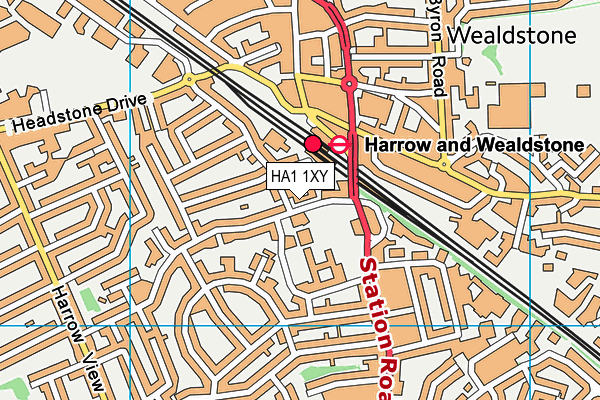 HA1 1XY map - OS VectorMap District (Ordnance Survey) HA1 1XY map - OS VectorMap District (Ordnance Survey)